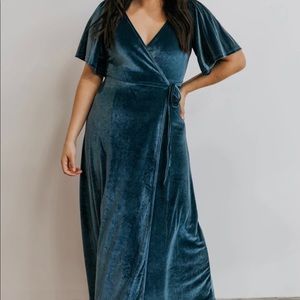 BRAND NEW Baltic Born Velvet Wrap Maxi Dress